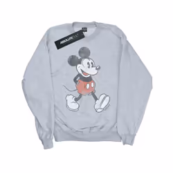 Disney Boys Walking Mickey Mouse Cotton Sweatshirt - 9-11 Years, Sports Grey