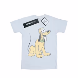 Disney Mens Pluto Sitting T-Shirt - 3XL, White