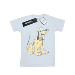 Disney Mens Pluto Sitting T-Shirt - 3XL, White