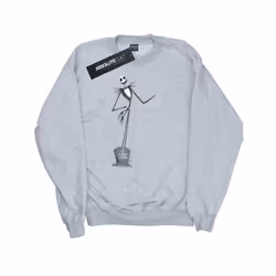 Disney Mens Nightmare Before Christmas Jack Pose Sweatshirt - S, Sports Grey