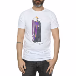 Disney Mens Snow White Classic Evil Queen Grimhilde T-Shirt - XL, White