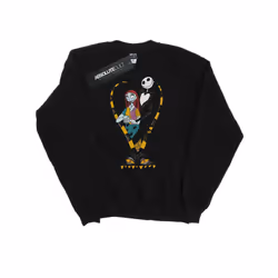 Disney Mens Nightmare Before Christmas Jack And Sally Love Sweatshirt - XXL, Black