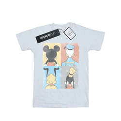 Disney Womens/Ladies Mickey Mouse Four Backs Cotton Boyfriend T-Shirt - S, White