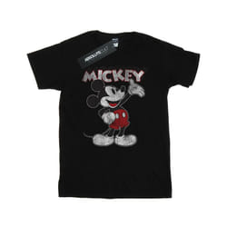 Disney Mens Mickey Mouse Presents T-Shirt - S, Black