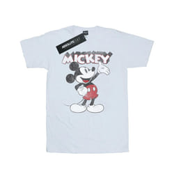Disney Mens Mickey Mouse Presents T-Shirt - L, White