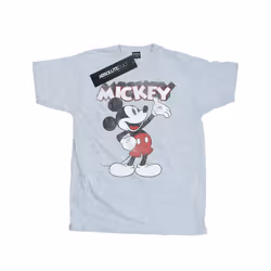Disney Mens Mickey Mouse Presents T-Shirt - S, Sports Grey