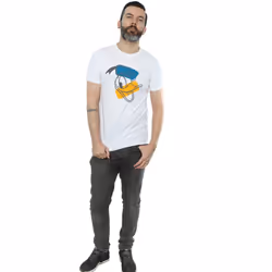 Disney Mens Donald Duck Head T-Shirt - S, White