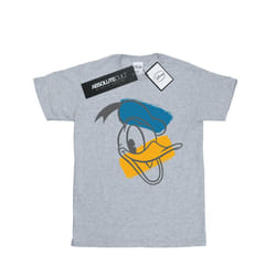 Disney Mens Donald Duck Head T-Shirt - S, Sports Grey