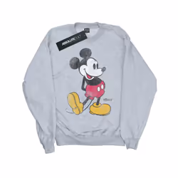 Disney Boys Mickey Mouse Classic Kick Sweatshirt - 9-11 Years, Sports Grey