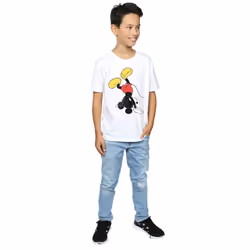 Disney Boys Mickey Mouse Upside Down T-Shirt - 7-8 Years, White