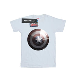 Marvel Mens Captain America Shield Shiny T-Shirt