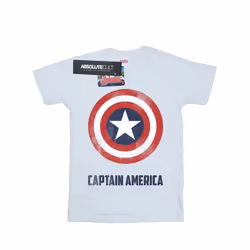 Marvel Mens Captain America Shield Text T-Shirt