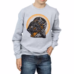 Star Wars Boys Darth Vader Dia De Los Muertos Sweatshirt - 9-11 Years, Sports Grey