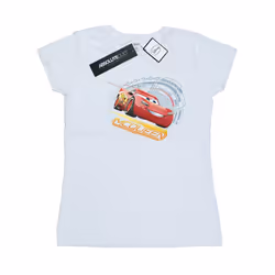Cars Womens/Ladies Lightning McQueen Cotton T-Shirt - XXL, White