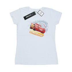 Cars Womens/Ladies Lightning McQueen Cotton T-Shirt - XXL, White