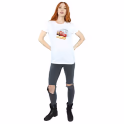 Disney Womens/Ladies Cars Lightning McQueen Cotton Boyfriend T-Shirt - L, White