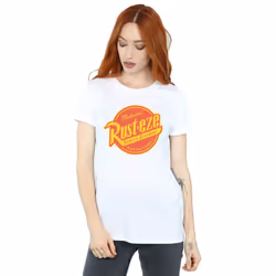 Disney Womens/Ladies Cars Rust-Eze Logo Cotton Boyfriend T-Shirt - L, White