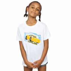 Disney Girls Cars Cruz Ramirez Cotton T-Shirt - 12-13 Years, White