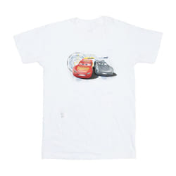 Disney Mens Cars Lightning Vs Storm T-Shirt - L, White