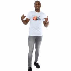 Disney Mens Cars Lightning Vs Storm T-Shirt - L, White