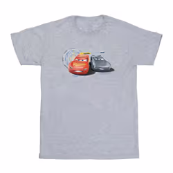 Disney Mens Cars Lightning Vs Storm T-Shirt - S, Sports Grey
