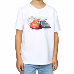Disney Boys Cars Lightning Vs Storm T-Shirt - 12-13 Years, White
