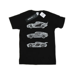 Disney Mens Cars Text Racers T-Shirt - S, Black