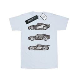Disney Mens Cars Text Racers T-Shirt - S, White