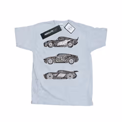 Disney Mens Cars Text Racers T-Shirt - S, Sports Grey