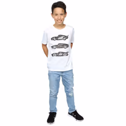 Disney Boys Cars Text Racers T-Shirt - 12-13 Years, White