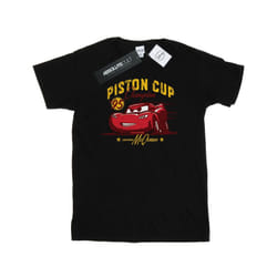 Disney Mens Cars Piston Cup Champion T-Shirt - S, Black