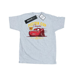 Disney Mens Cars Piston Cup Champion T-Shirt - S, Sports Grey