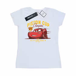Disney Womens/Ladies Cars Piston Cup Champion Cotton T-Shirt - S, White