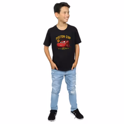 Disney Boys Cars Piston Cup Champion T-Shirt - 12-13 Years, Black