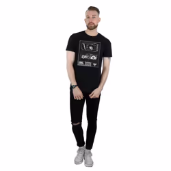 Disney Mens Cars Cruz Ramirez Blueprint T-Shirt - S, Black