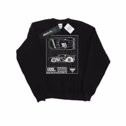 Disney Mens Cars Cruz Ramirez Blueprint Sweatshirt - XL, Black