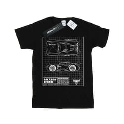 Disney Boys Cars Jackson Storm Blueprint T-Shirt - 12-13 Years, Black