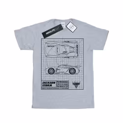 Disney Boys Cars Jackson Storm Blueprint T-Shirt - 12-13 Years, Sports Grey