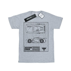 Disney Boys Cars Jackson Storm Blueprint T-Shirt - 12-13 Years, Sports Grey
