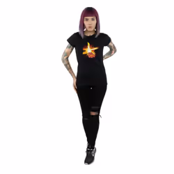 Disney Womens/Ladies Cars Lightning McQueen Burst Cotton T-Shirt - XXL, Black