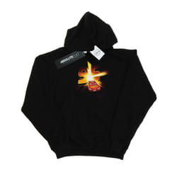 Disney Mens Cars Lightning McQueen Burst Hoodie - XL, Black