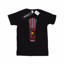 Disney Mens Cars Lightning McQueen Stripes T-Shirt - S, Black