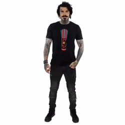 Disney Mens Cars Lightning McQueen Stripes T-Shirt - L, Black