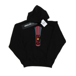 Disney Mens Cars Lightning McQueen Stripes Hoodie - S, Black