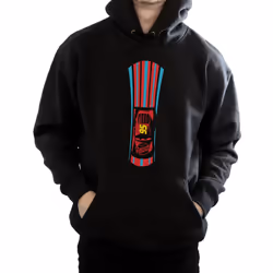 Disney Mens Cars Lightning McQueen Stripes Hoodie - S, Black