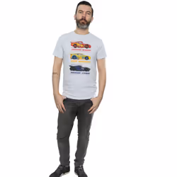 Cars Mens Racer Profile Cotton T-Shirt - XXL, Sports Grey