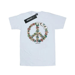 Woodstock Mens Floral Peace T-Shirt - XL, White