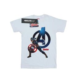 Marvel Boys Captain America Pose T-Shirt - 5-6 Years, White