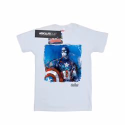 Marvel Womens/Ladies Captain America Art Cotton Boyfriend T-Shirt