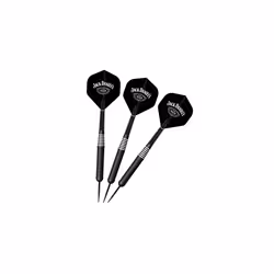 Jack Daniel Officially Licensed Brass Steel Tip Darts Set | Electro Black White Ring | 24g (D1046)